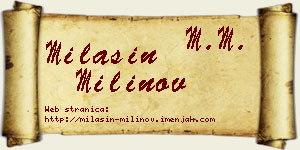 Milašin Milinov vizit kartica